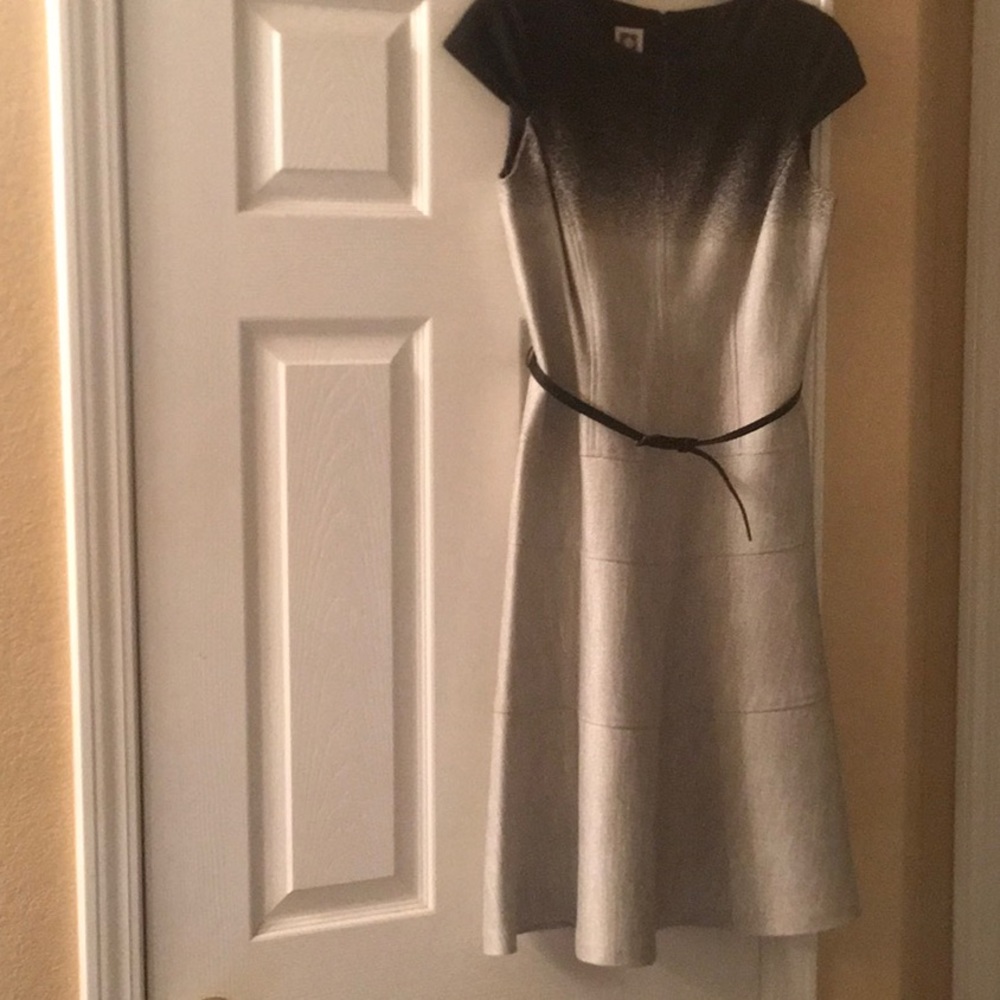 Anne Klein A Line Belted Dress.